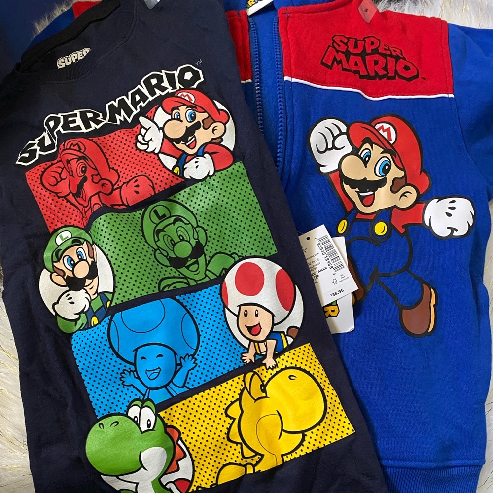 Super Mario Hoodie and shirt